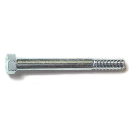 Midwest Fastener Class 8.8, M10-1.25 Hex Head Cap Screw, Zinc Plated Steel, 90 mm L, 2 PK 31045